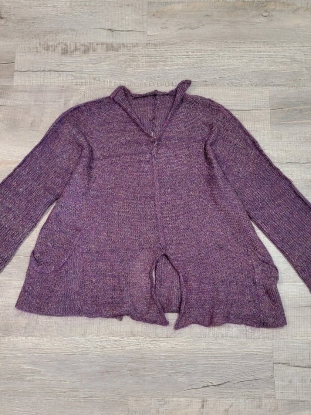 Skif Skifo Womens OS Slouchy Boho Oversized Sweater Pockets Artsy Lagenlook Top
